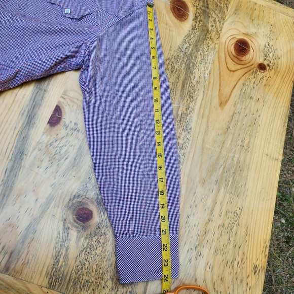 Rough Stock Western Shirt XL Red Blue Plaid Pearlized Snaps USA Patriotic EUC - Picture 13 of 13